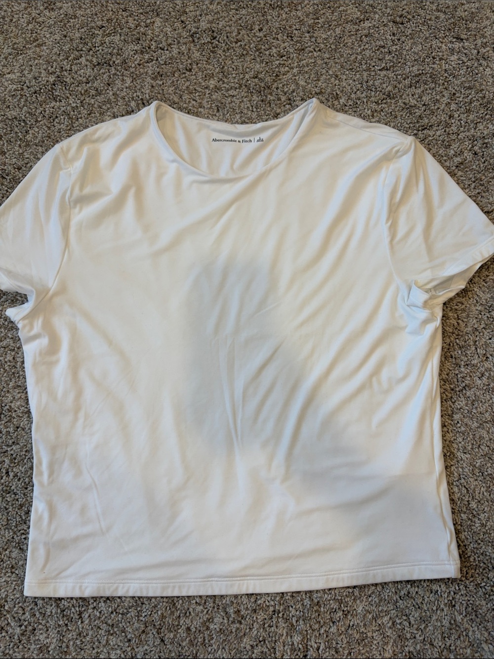 Abercrombie & Fitch White Short Sleeve Crew Tee